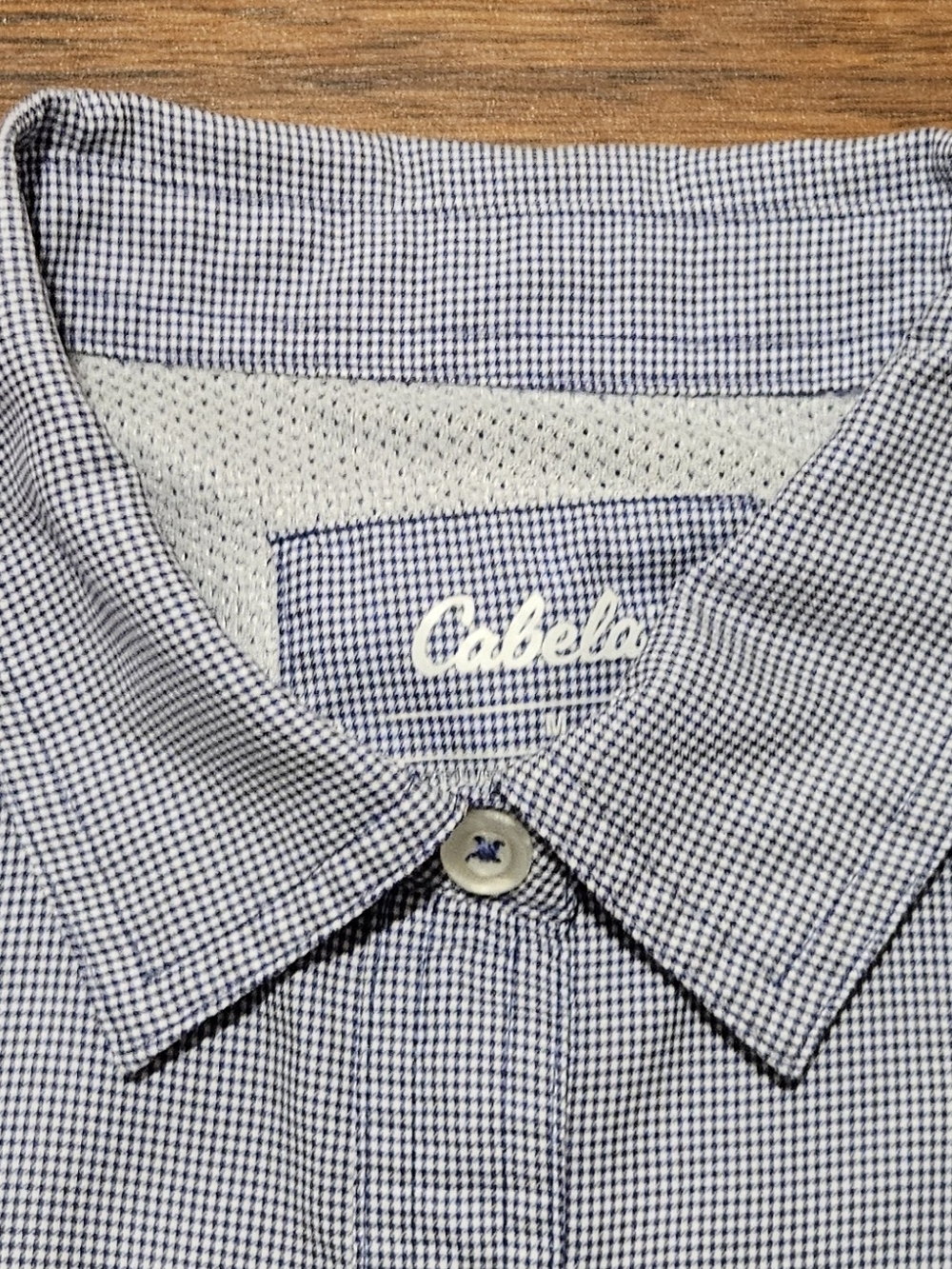 CABELAS mens long-sleeve fishing shirt SIZE MEDIUM COLOR BLUE LM21 - Picture 4 of 16